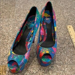 Multicolored B Brian Atwood heels